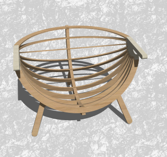 现代创意小座椅su模型，休闲椅草图大师模型下载