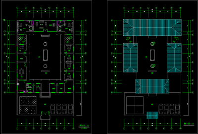 郊区四合院CAD施工图，四合院CAD建筑图纸下载
