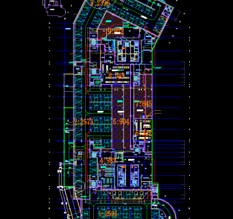 三十九层商业综合体建筑施工图，商业综合体CAD施工图纸下载