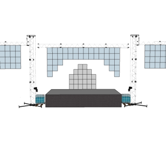 现代舞台草图大师模型，舞台SU模型下载