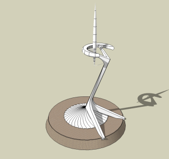 现代通讯塔草图大师模型，通讯塔sketchup模型skp文件分享