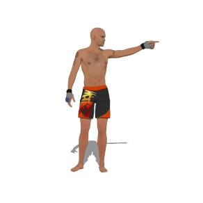 3D真人sketchup模型，拳击手草图大师模型下载