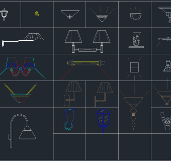 原创灯CAD图纸集合，原创灯CAD建筑图纸下载
