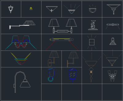原创灯CAD图纸集合，原创灯CAD建筑图纸下载