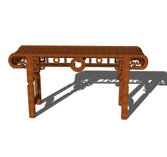  现代新中式端景条案草图大师模型，端景条案sketchup模型下载