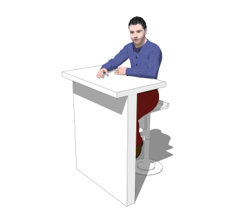 3D人物男人草图大师模型，人物su模型下载