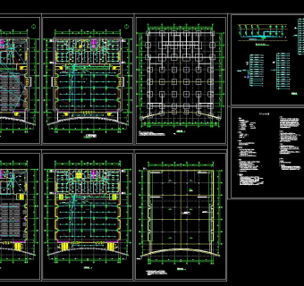 中学大食堂电气图施工图CAD图纸