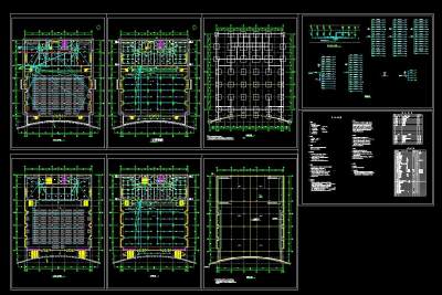 中学大食堂电气图施工图CAD图纸