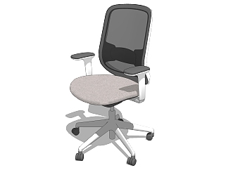 现代休闲办公椅草图大师模型，办公椅sketchup模型，办公椅su素材下载