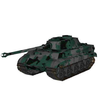 德国六号Tiger-II虎王重型坦克su模型，虎王重型坦克草图大师模型下载