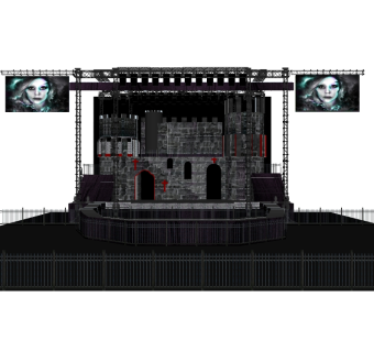 现代舞台草图大师模型，舞台SU模型下载