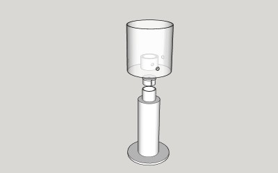 煤油灯草图大师模型免费下载，古灯油灯skb模型分享