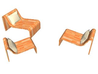 <em>现代躺椅</em>su模型，椅子草图大师模型下载