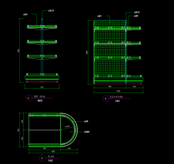 17套超市货架CAD施工图，货架CAD图纸下载