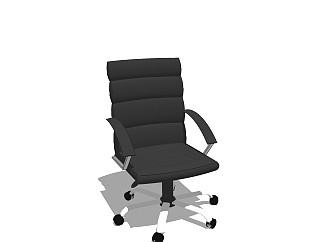 现代黑色<em>简约办公</em>椅su模型，办公椅sketchup模型下载