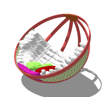 现代单人沙发草图大师模型，单人沙发skb文件下载