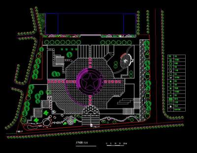 某校园小广场景观设计CAD图纸