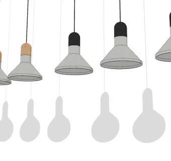 简约北欧风吊灯sketchup模型下载