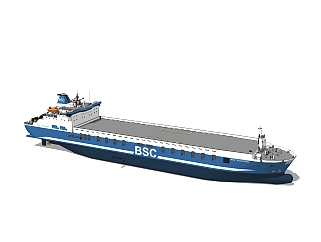 现代货船草图大师模型，货船skb文件下载