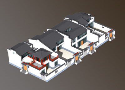 四合院建筑施工图效果图CAD图纸下载