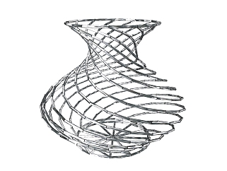  现代创意花瓶摆件草图大师模型，花瓶摆件sketchup模型下载