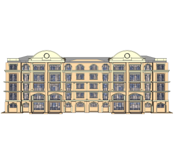 欧式公寓草图大师模型，公寓su模型下载