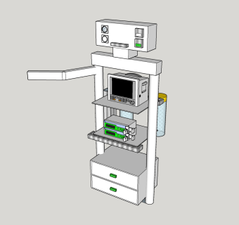  现代医疗器材草图大师模型，医疗器材sketchup模型下载
