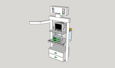  现代医疗器材草图大师模型，医疗器材sketchup模型下载