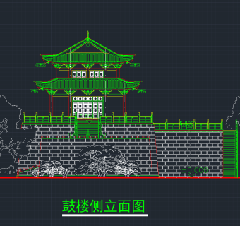 鼓楼钟楼CAD施工图，鼓楼钟楼CAD图纸下载