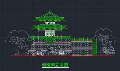 鼓楼钟楼CAD施工图，鼓楼钟楼CAD图纸下载