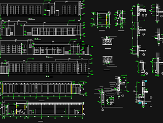 职工食堂CAD施工图，食堂CAD平面布置图下载