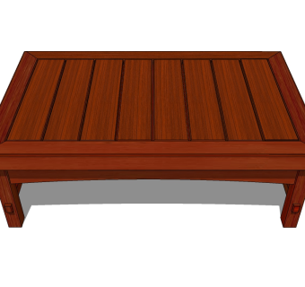 日式单桌SU模型下载，桌子草图大师模型