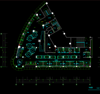 沙县上岛餐厅竣工图，餐厅CAD图纸下载
