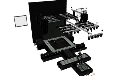 现代艺术舞台草图大师模型，舞台sketchup模型下载