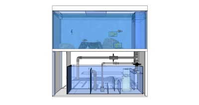 现代水族箱skp文件下载，水族箱SU模型