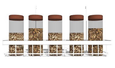  现代玻璃储物罐草图大师模型，储物罐sketchup模型下载