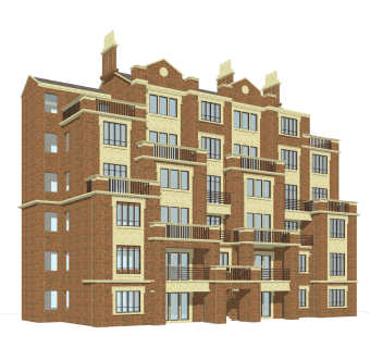 欧式连排别墅草图大师模型，连排别墅sketchup模型免费下载