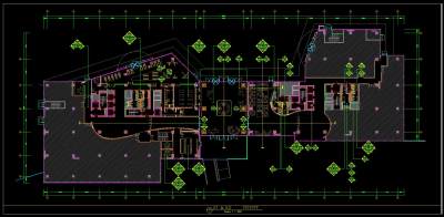 现代办公楼设计方案效果图CAD施工图物料书，CAD建筑图纸免费下载