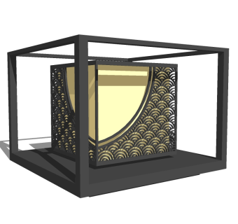 现代景观灯草图大师模型，景观灯sketchup模型下载