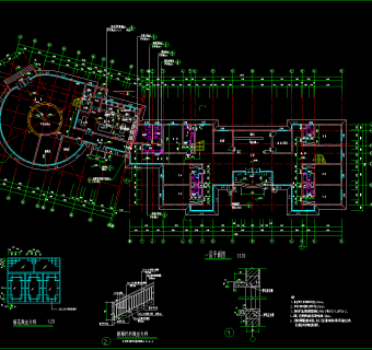 古建招待所CAD施工图，招待所CAD建筑图纸下载