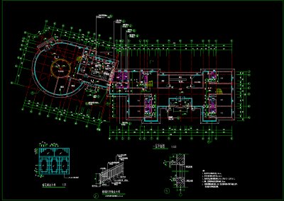 古建招待所CAD施工图，招待所CAD建筑图纸下载