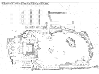 高级别墅区景观方案CAD平面图