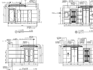 精品现代住宅标准层电梯厅竣工图（二）