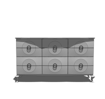 现代边柜草图大师模型，边柜sketchup模型下载