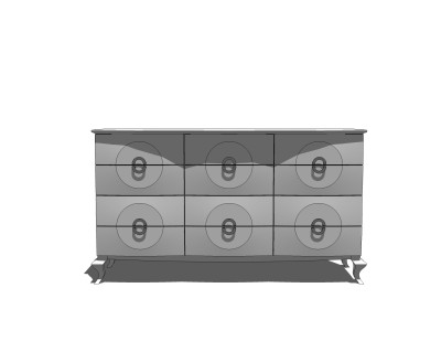 现代边柜草图大师模型，边柜sketchup模型下载