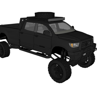 现代皮卡汽车草图大师模型，皮卡SU模型下载