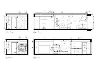 北京朗琴园10号楼E户型样板房施工图CAD下载、样板房CAD下载