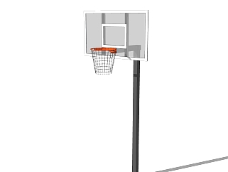 现代篮球架草图大师模型，篮球架SKB文件下载