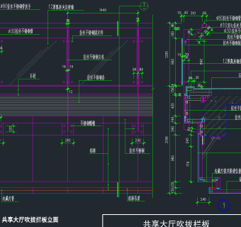 原创CAD楼梯扶手节点大样图施工图，节点大样CAD施工图纸下载