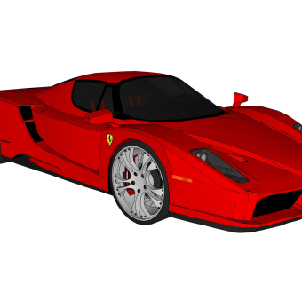 现代跑车免费su模型，现代跑车skp模型，草图大师模型素材下载